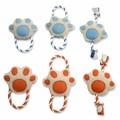 Paw with Rope Dog Toys- 6 Pack<br>Item number: 72004NPDQ: Dogs Toys and Playthings 