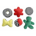 Checker Plush - 6 Pack<br>Item number: 70058PDQ: Dogs Toys and Playthings 