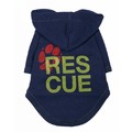 Rescue Charity Hoodie - Vintage Blue: Dogs Pet Apparel 