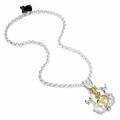 Sterling Silver and Gold Royal Anchor Necklace: Dogs Accessories 