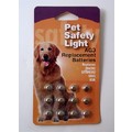 Pet Safety Lights Battery Card - 12pc<br>Item number: PETSL-AG3: Dogs Accessories 