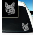 French Bull Dog 2 Rhinestone Car Decal<br>Item number: DD-C105: Dogs