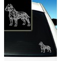 Pitbull Standing Rhinestone Car Decal<br>Item number: DD-C101: Dogs Products for Humans 