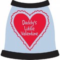 Daddy's Little Valentine Dog T-shirt: Dogs Holiday Merchandise 