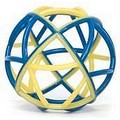 Boinky Ball - Blue and Gold (Synthetic Rubber)<br>Item number: BK1: Dogs Toys and Playthings 