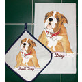 Breed Specific Dish Towel & Pot Holder Sets (A-C): Dogs For the Home 