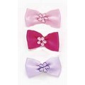 Crystal Flower Bows Barrettes: Dogs Pet Apparel 