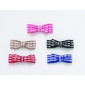 Small Double Gingham Flat Bows Barrettes: Dogs Pet Apparel 
