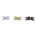 Starched Show Bows Metallic: Dogs Pet Apparel 