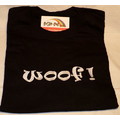 WOOF! Unisex Human T-Shirt: Dogs Products for Humans 
