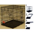 Double Door Folding Dog Crate Cage: Dogs Travel Gear 