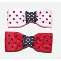 Double Polka Dot Bow Elastics: Dogs Shampoos and Grooming Miscellaneous 