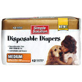 Simple Solution Disposable Diapers - 12/Pack: Dogs Stain, Odor and Clean-Up Diapers 