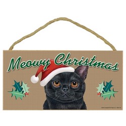 Meowy Christmas Wood Signs (Cats)