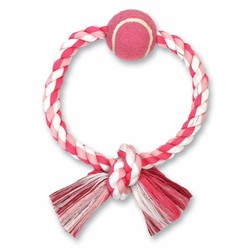 Pink One Ring w/Pink Plush 4" Ball - 3 Pack