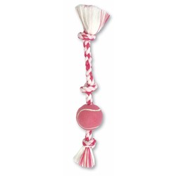 Pink 3 Knot Tug w/ 4" Pink Ball - 3 Pack