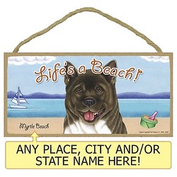 Life's a Beach Breed Specific Plaques - 3/Case