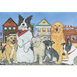 Dog Shopping Spree Note Cards
