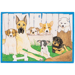 Dog-Out by the Log Birthday Cards