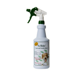 No Holes!  Lawn & Garden Spray Dog and Animal Repellent - Spray Bottle