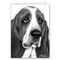 Dog Black and White Greeting Cards - 5" x 7" (2/Case) (Breeds Akita-Corgi)