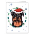 Dog Holiday / Christmas Cards 5" x 7" - (Breeds Rottweiler-Yorkie)