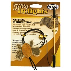 KITTY DELIGHTS ALL NATURALS BANANA SKIN BUTTERFLY TEASER WAND - 3/CASE