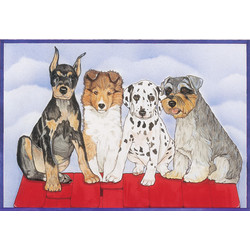 Dog-Up on the Roof Birthday Cards