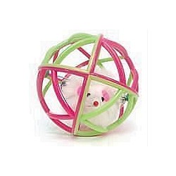 Boinky Kitty Ball - Pink and Green (Synthetic Rubber)
