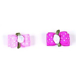 Starched Show Bows - Polka Dot
