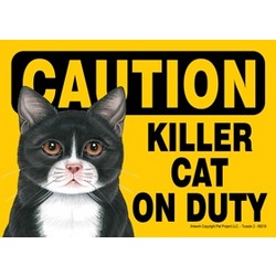 Express Yourself Signs - CAUTION - (Cat) on duty (4/Case)