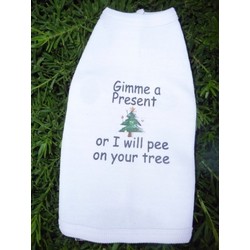Gimme a Present or I'll Pee on your Tree Dog Tank Top