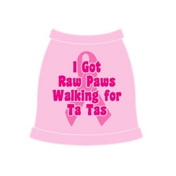 I Got Raw Paws Walking For Ta Tas Dog Tank Top