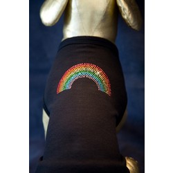 Rainbow Rhinestone Dog Tank Top