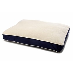 Sherpa Rectangular Ecru Piping Bed