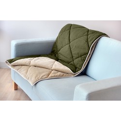 Canvas and Plush Microfiber Throw - 45" X 58"