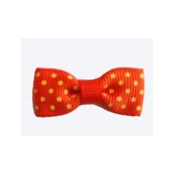 Yellow/Orange Polka Dot Bow Tie Elastics