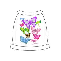 Butterflies - White Dog Tank