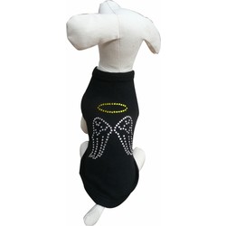 Angel Wings with Halo Rhinestone - Dog Tank