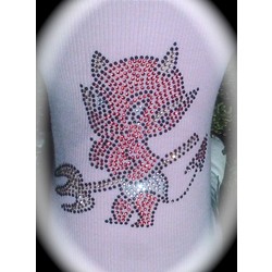 Devil Rhinestone Dog Tank