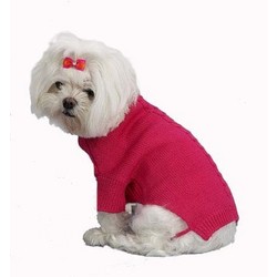 Sweater - Unlined Mercerized Cotton Roll Neck Cable