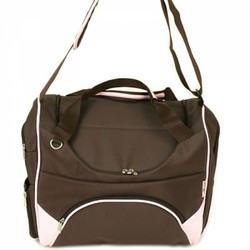 Weekender Pet Tote - Pink and Brown