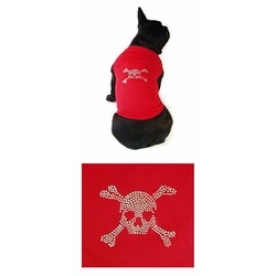 Skull & Crossbones Swarovski Crystal Doggy Tank