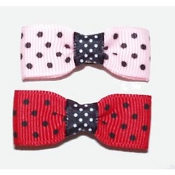 Double Polka Dot Bow Elastics