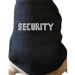 Security Rhinestone Dog Tank Top