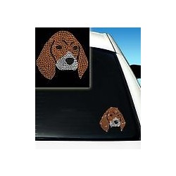 Beagle Rhinestone Car Decal