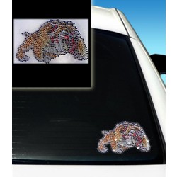 Bulldog Rhinestone Decal