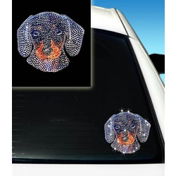 Dachshund 1 Rhinestone Decal
