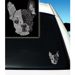 French Bull Dog Rhinestone Car Decal