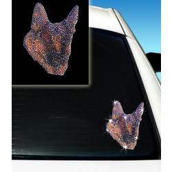 German Shepherd Rhinestone Car Decal